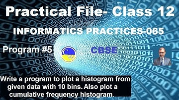 PROGRAM #5 | HOW TO DRAW A HISTOGRAM IN PYTHON | INFORMATICS PRACTICES WITH PYTHON CLASS 12 | CBSE