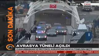 Hurbaşkanı Erdoğan Avrasya Tünelinden Geçti