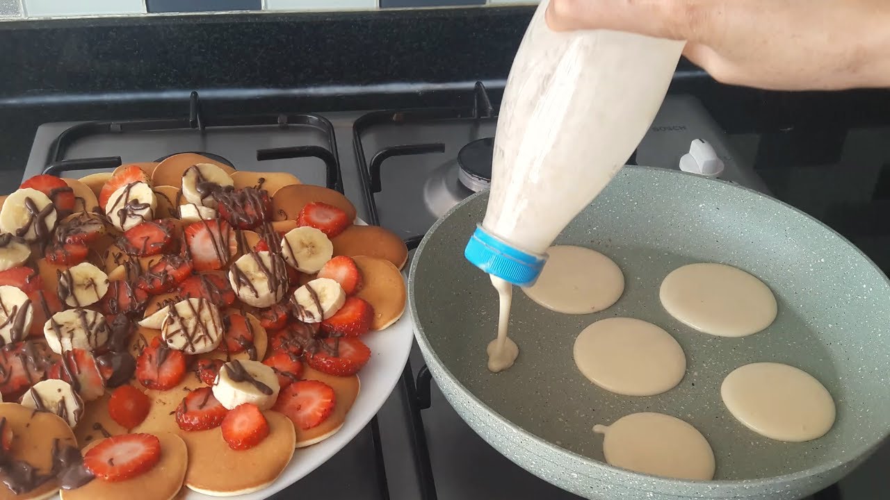 🔊BİR ŞİŞE ALIN✋VE BU PAMUK GİBİ PANKEKLERİ YAPIN😎YAPIMI ÇOK KOLAY😃