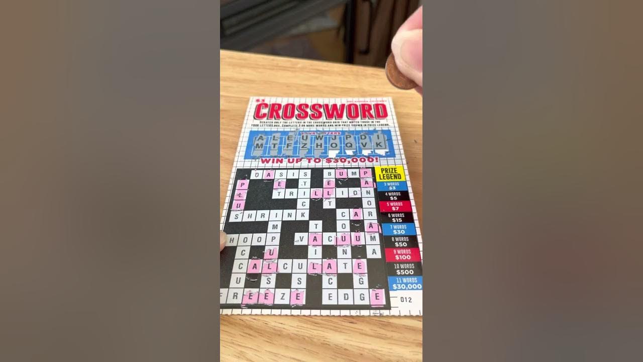 3 Crossword Scratcher Less calories than a 3 Soda YouTube