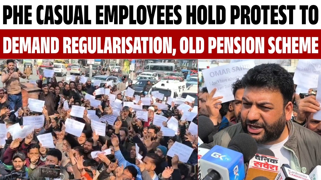 PHE casual employees hold protest to demand regularisation, old pension scheme