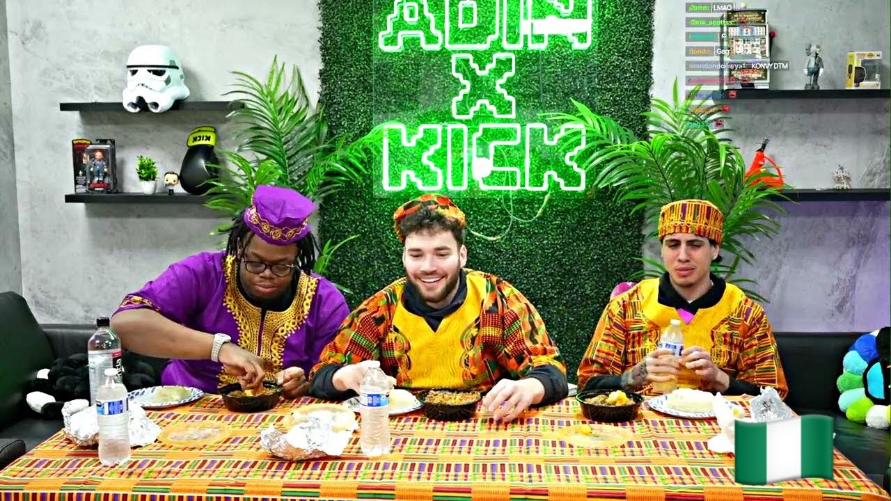 Каффем и Адин Росс впервые едят африканское фуфу😂 (СМЕШНО)