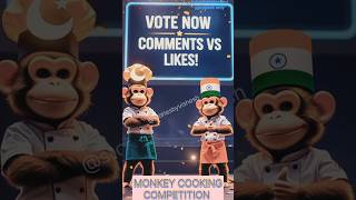 Countries Monkey cooking competition #shorts #aivideo #cookingvideo