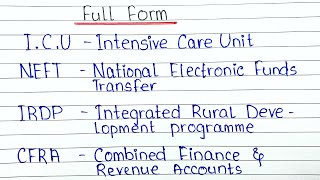 Important GK full forms || 50 Daily uses important gk full forms for students