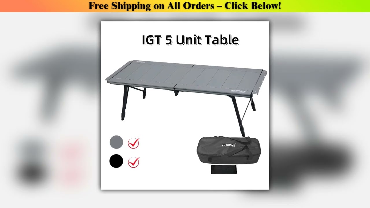 Camping IGT Table igt 5 Unit Table Lightweight Aluminum Alloy Table New Folding Camping Desk