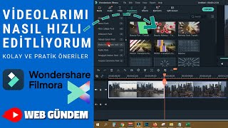 Filmora X Hızlı Video Editleme Nasıl Yapılır - Filmora Nasıl Kullanılır - Fast Video Edit In Filmora