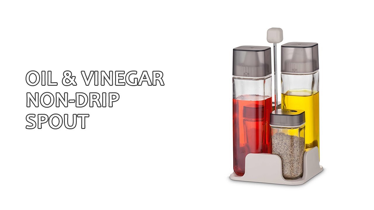 Oil & vinegar non-drip spout