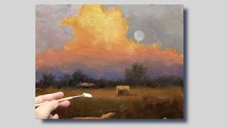 How to Paint a Dramatic Sunset Landscape | Full Painting Tutorial for Beginners.