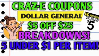 🤑5 SCENARIOS UNDER $1/ ITEM!🤯DOLLAR GENERAL $5 OFF $25 SCENARIOS🤑DOLLAR GENERAL COUPONING THIS WEEK🤯