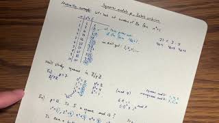 Lecture 13 - Squares modulo p, Euler's criterion