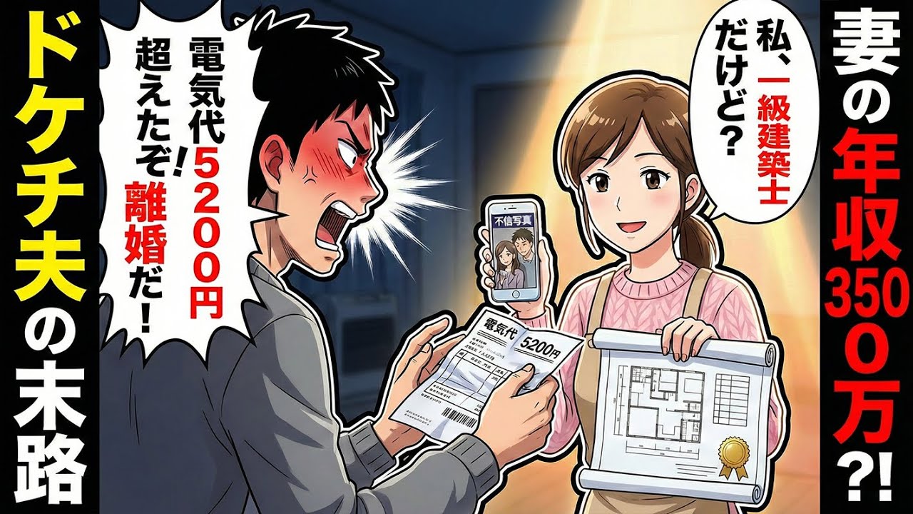 「電気代5200円超えたら飯抜き！」過度な節約を強いるドケチ夫→浮いた金で不倫していたことが発覚し、妻の逆襲が始まるｗｗ 【LINE】