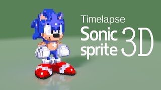 Sonic 3D Sprite - Timelapse