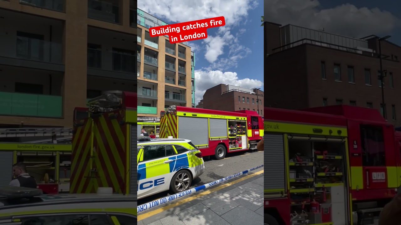 Building catched fire🔥 in Southall 