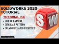 SolidWorks Tutorial 03 in Hindi |  LINEAR AND CIRCULAR PATTERN + EXERCISE
