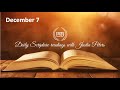 Daily Bible Reading: December 7