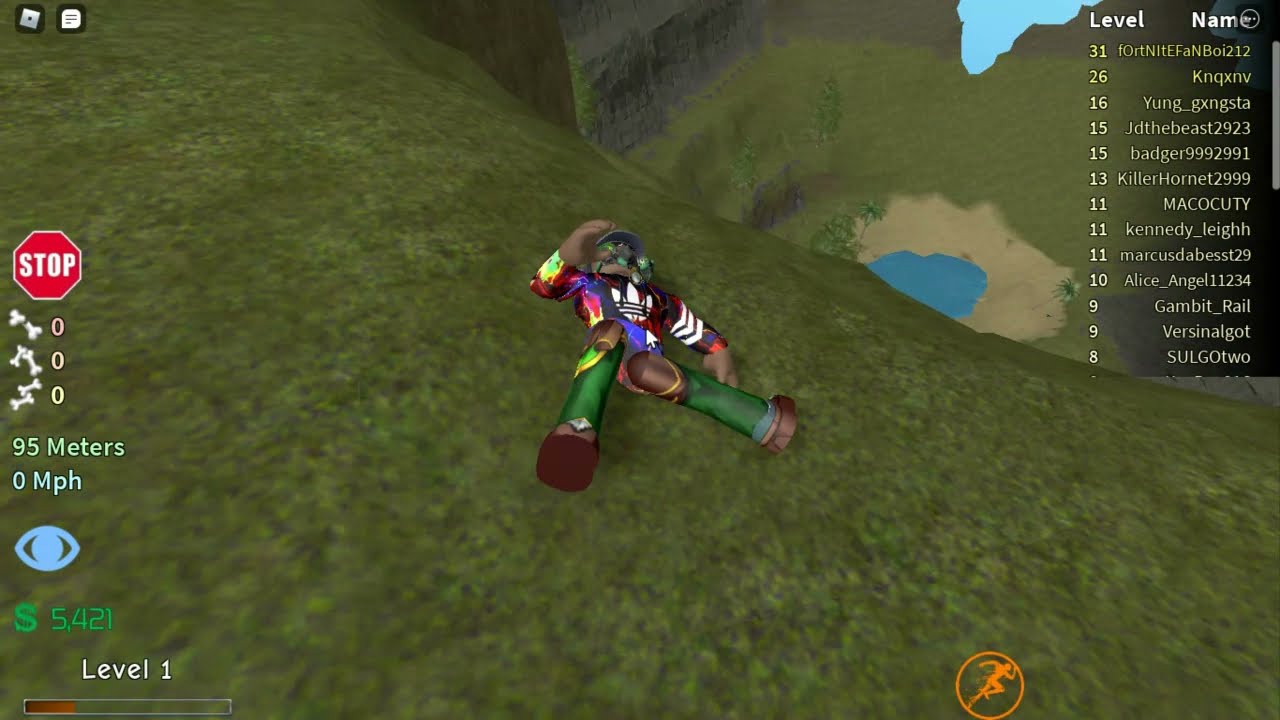 I am lucky that I had no Bones broken in Broken Bones IV (ROBLOX)