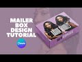 Diy mailer box design in canva