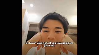 Fot teasing fans (btw why do people keep asking these questions during live, it's annoying)