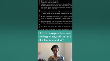How to navigate to a specific line, the beginning, and the end of a file in vi and vim #shorts