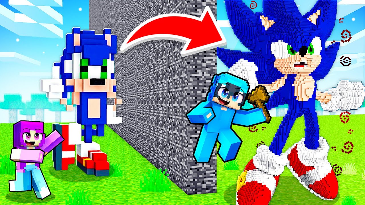 Minecraft YAPI KAPIŞMASI ama SONIC ile TROLLEDİM!