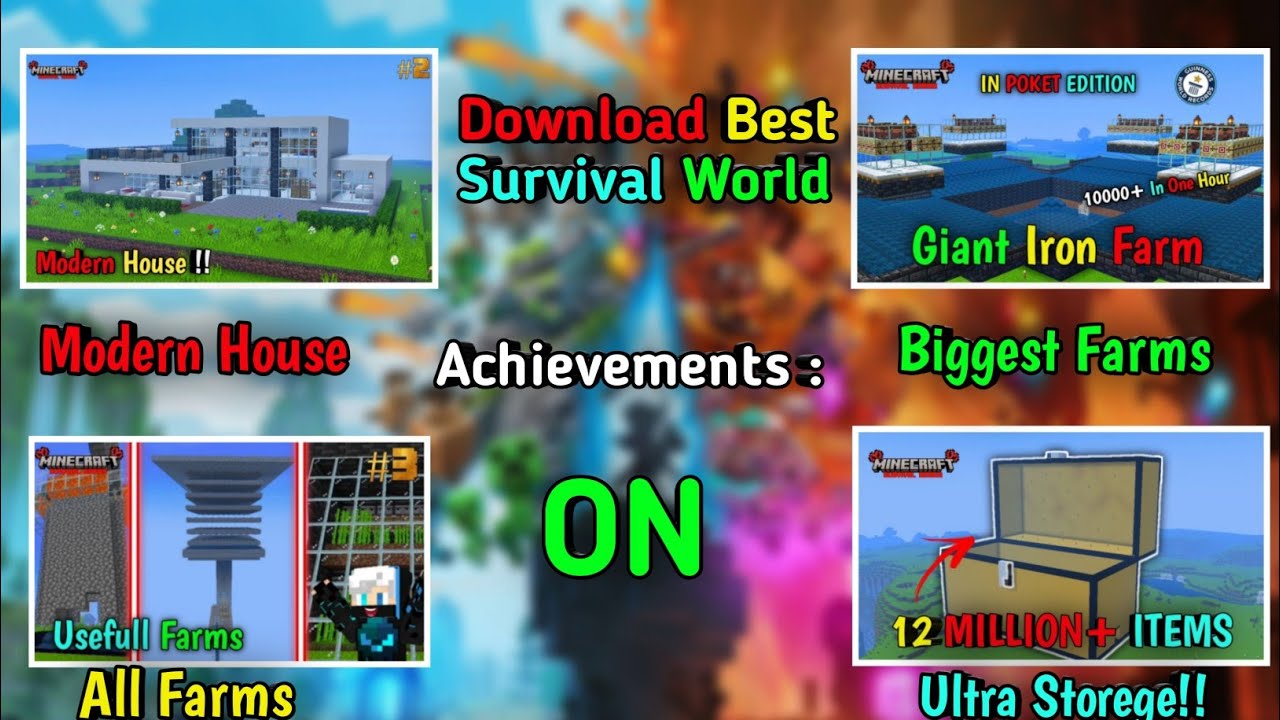 Download My Best Survival World In Minecraft Pocket Edition || My ...