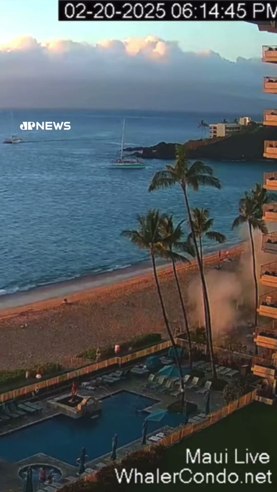 Explosão em resort no Havaí é capturada por transmissão ao vivo; assista
