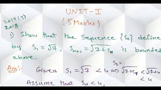 Real Analysis | Important & simple 5 Marks Question in First Unit | 2018-19 Question Paper lo🧐 screenshot 5