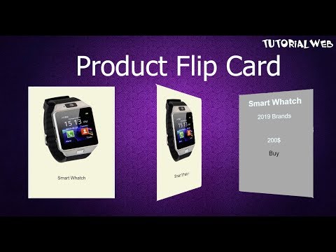 How To Create 3D Flip Effect In HTML And CSS | Product Card Design 2019