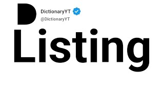 Listing Synonyms | Thesaurus | Similar Words 