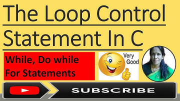 The Loop Control Statement In C| ratan agarwal it informer