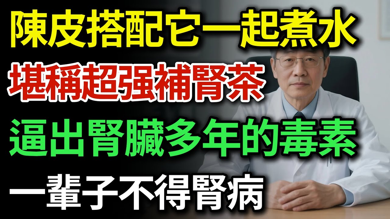 腎臟不好，先別慌！陳皮這樣煮水喝，功效太强大，排出腎臟的垃圾和毒素！|健康Talks|陳皮|補腎|中醫食療|食療養生