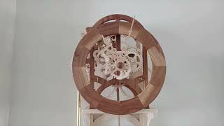 Attempt rack and snail striking clock / wooden gear clock