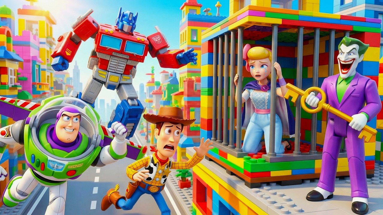 ⭐ TOY STORY: Woody & Buzz Lightyear Team Up With Optimus Prime to Rescue Bo Peep From the Toy Joker