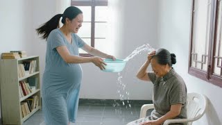 恶毒婆婆四处羞辱儿媳，竟让怀孕儿媳给自己洗脚！下一秒直接被儿媳泼冷水【我们的小日子】