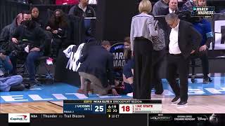 Dorka Juhasz appears to break her left wrist in UConn vs NCSU game