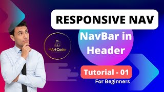 NavBar Tutorial 01 For Beginners   Responsive NavBar I Navbar Html Css    Responsive Navbar