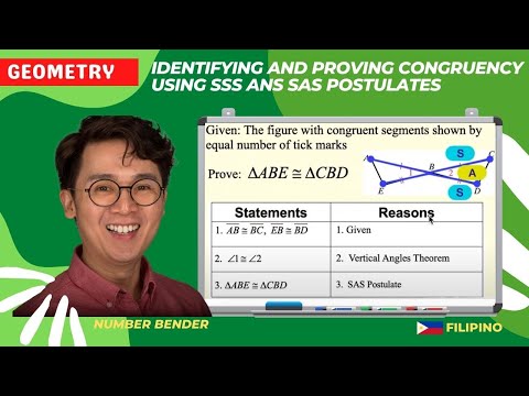 Video lesson: Triangle Congruence — SSS and SAS Worksheet (Filipino lesson · Tagalog)