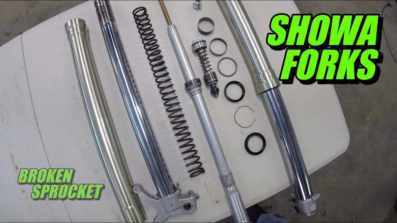 Dirt bike fork rebuild and service Showa twin chamber. YouTube