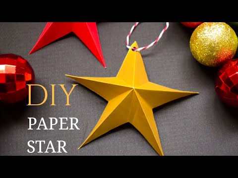 Diy One Minute Paper Star Ornaments Easy Tree From You - Paper Ornaments Diy Easy
