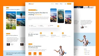 RESPONSIVE Tour & Travel Website Design REACT JS || React Project for Beginners