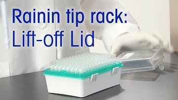 Rainin Pipette Tip Rack | Lift Off Lid | Hinged Lid Option