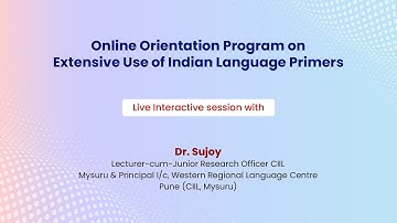 Live Interaction on PMeVIDYA :Online Orientation Program on Extensive Use of Indian Language Primers