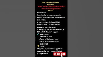 Real time software testing interview questions #shorts #viral