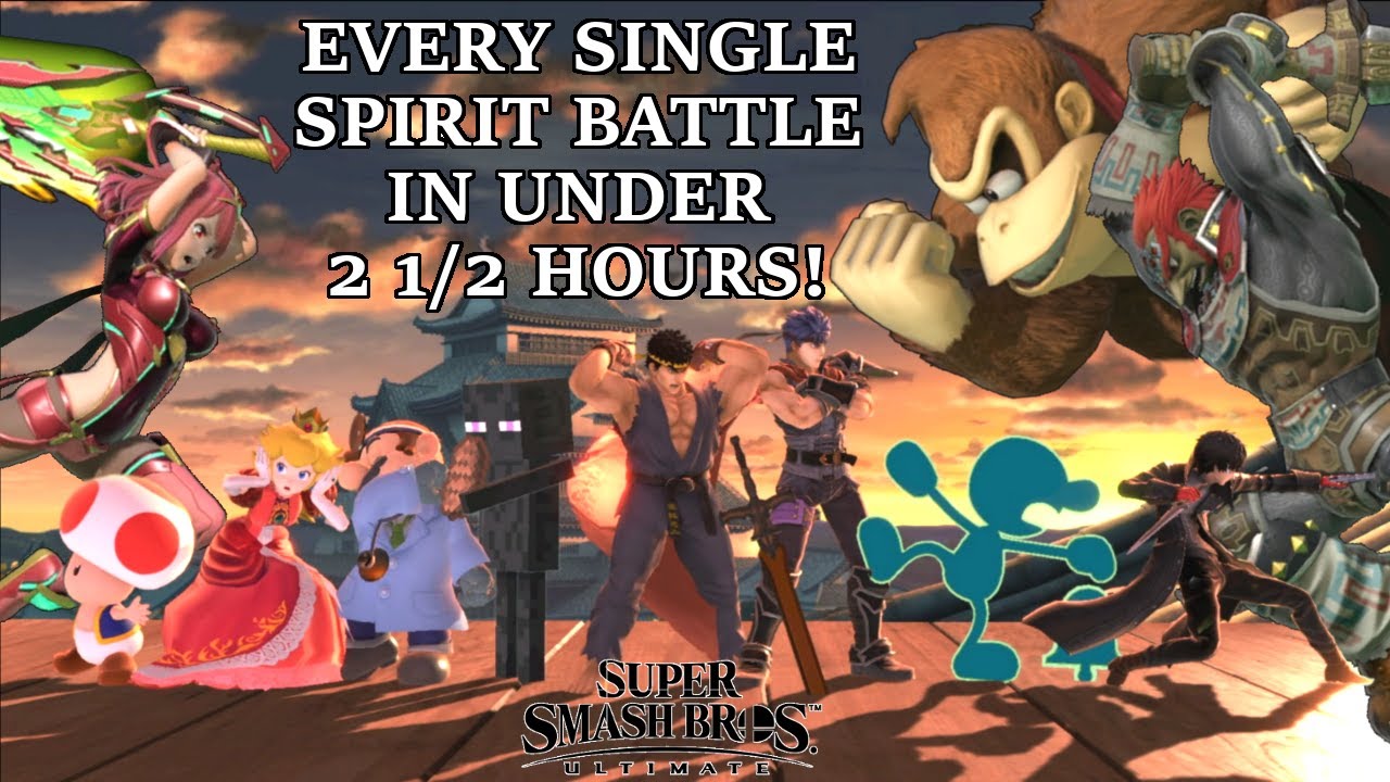 EVERY SINGLE SPIRIT BATTLE (Before 2024) In Under 2 1/2 Hours!  - Super Smash Bros Ultimate