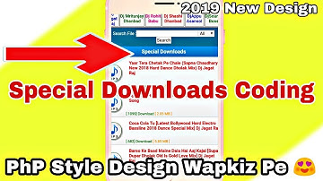 Wapkiz Special Downloads Coding || New Style Website Design