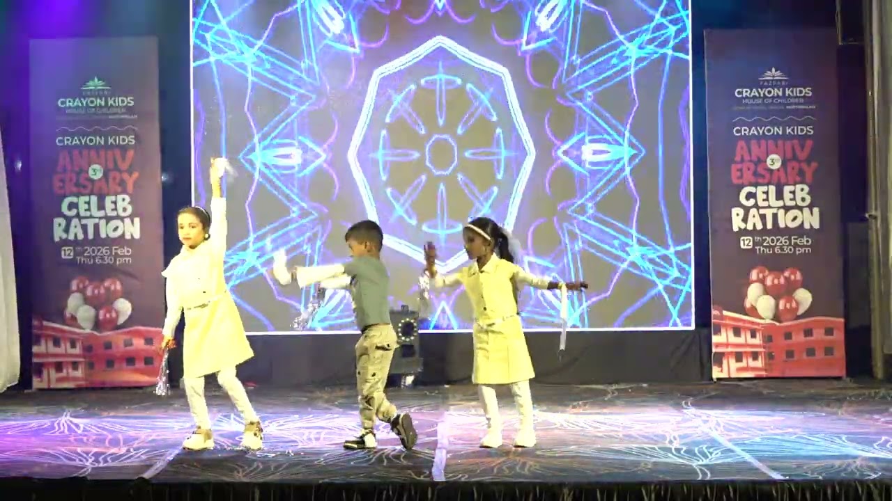 3rd Anniversary Celebration | Group Dance | Crayon Kids Muttippalam