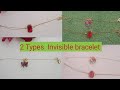 How to make 2 Types  of Invisible Bracelet #kundan stone bracelet #Lotus flower bracelet #tutorial