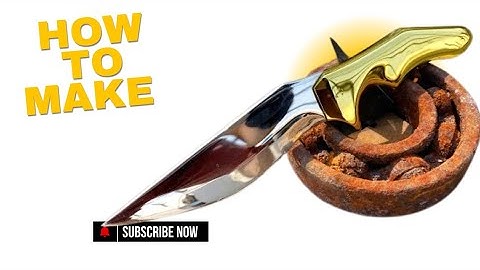 Turning a Rusty BEARING into Shiny but Razor Sharp COMBAT KNIFE