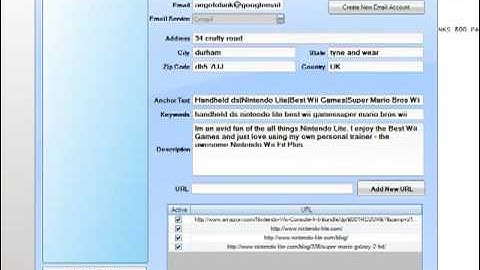 SEO Link Dominator Backlink Software - Creating Web Profiles