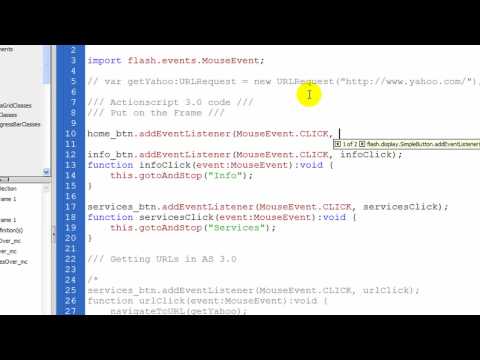 GSG Tutorial 8- How to code a Simple Button (AS 2.0 & 3.0) Adobe Flash CS4 & CS3